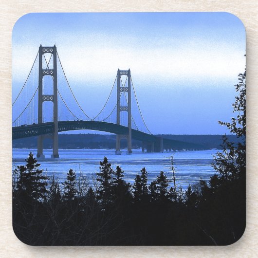Mackinac Bridge Drankjes Onderzetter (Voorkant)