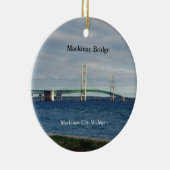Mackinac Bridge dubbelzijdig versierd Keramisch Ornament (Rechts)