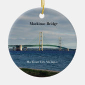 Mackinac Bridge dubbelzijdig versierd Keramisch Ornament (Voorkant)