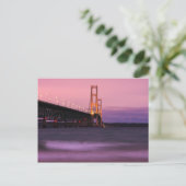 Mackinac Bridge Dusk Briefkaart (Staand voorkant)