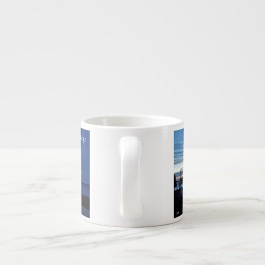 Mackinac Bridge dusk espresso mok (Achterkant)