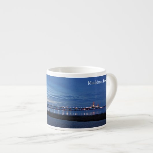 Mackinac Bridge dusk espresso mok (Voorkant rechts)