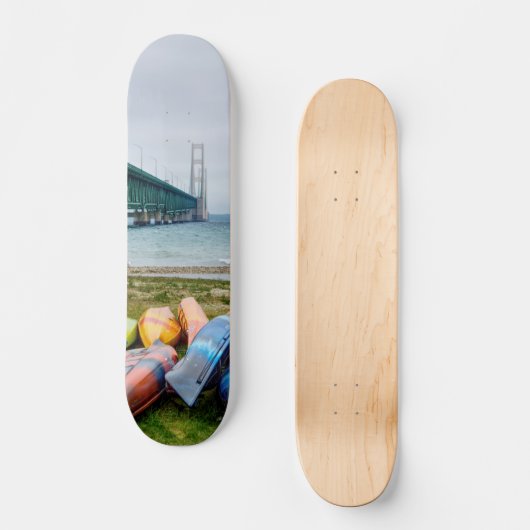 Mackinac Bridge en Canoes Persoonlijk Skateboard (Voorkant)