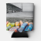 Mackinac Bridge en Canoo's Select Color Blikjeskoeler (Voorkant)
