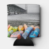 Mackinac Bridge en Canoo's Select Color Blikjeskoeler (Achterkant)
