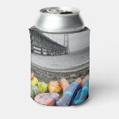 Mackinac Bridge en Canoo's Select Color Blikjeskoeler (Blikje Achterkant)
