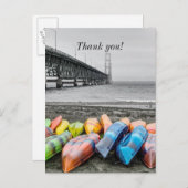 Mackinac Bridge en Canoo's Selecteer kleur Harteli Briefkaart (Voorkant / Achterkant)