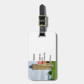 Mackinac Bridge en Lighthouse Bagagelabel (Voorkant verticaal)