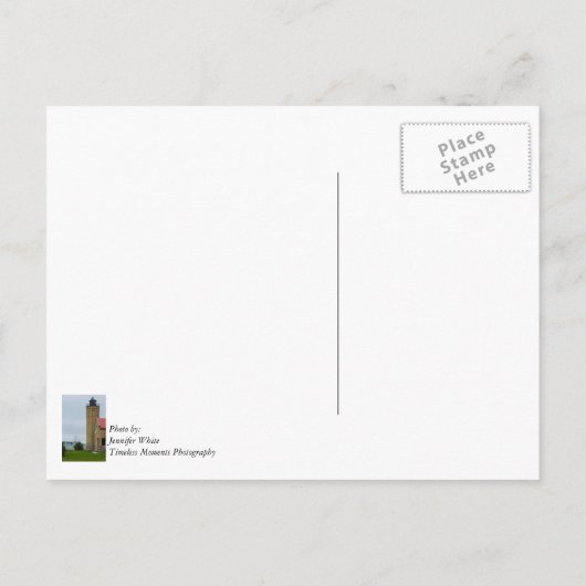Mackinac Bridge en Lighthouse Briefkaart (Achterkant)
