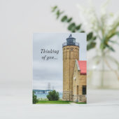 Mackinac Bridge en Lighthouse Briefkaart (Staand voorkant)