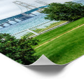 Mackinac Bridge en Lighthouse Poster (Hoek)