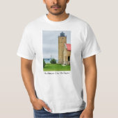 Mackinac Bridge en Lighthouse T-Shirt (Voorkant)