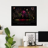Mackinac Bridge Fireworks Poster (Thuiskantoor)