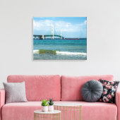 Mackinac Bridge in de zomer Canvas Afdruk (Insitu (Woonkamer))