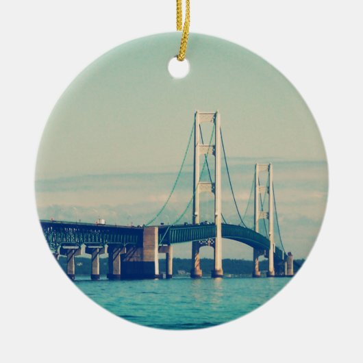 Mackinac Bridge Keramisch Ornament (Voorkant)