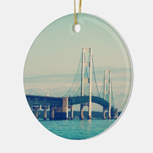 Mackinac Bridge Keramisch Ornament (Links)