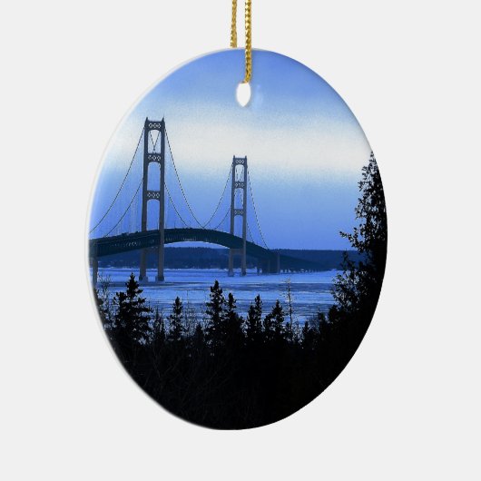 Mackinac Bridge Keramisch Ornament (Rechts)