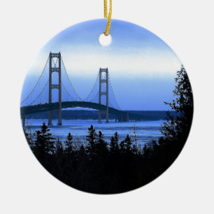 Mackinac Bridge Keramisch Ornament