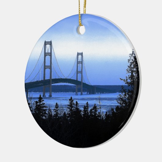 Mackinac Bridge Keramisch Ornament (Links)