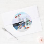 Mackinac Bridge-Kerst sticker (Envelop)
