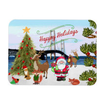 Mackinac Bridge-kerstmagneet