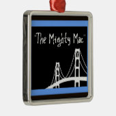 Mackinac Bridge Kerstmis Metalen Ornament (Rechts)