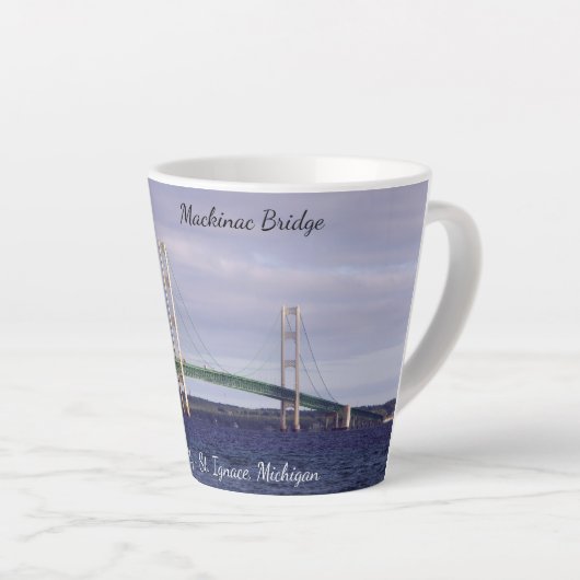 Mackinac Bridge latte mok (Rechterhoek)