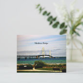 Mackinac Bridge, Mackinac Island Briefkaart (Staand voorkant)