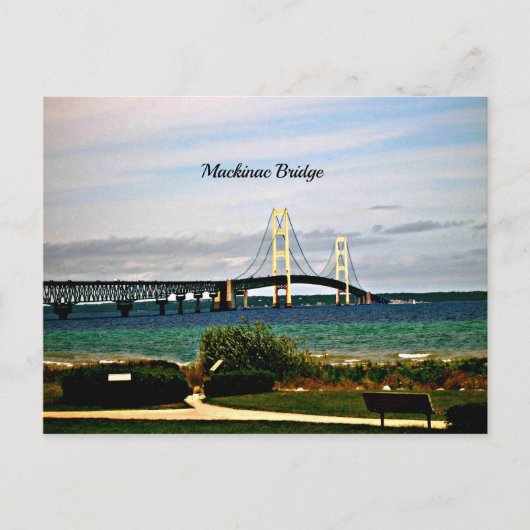 Mackinac Bridge, Mackinac Island Briefkaart (Voorkant)