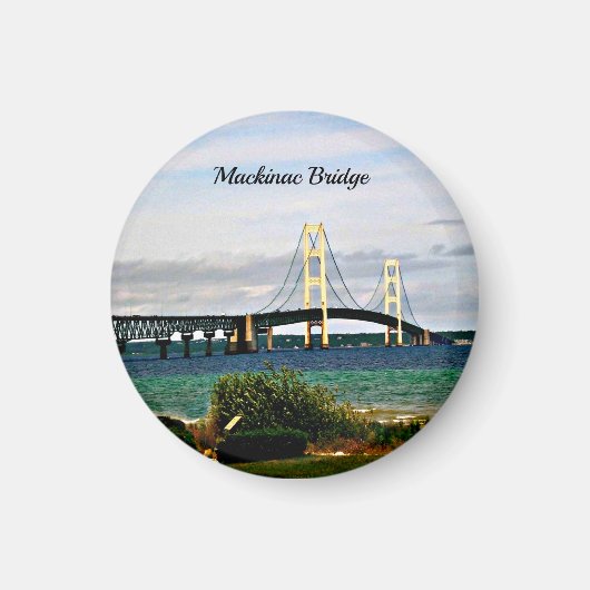 Mackinac Bridge, Mackinac Island Magneet (Voorkant)