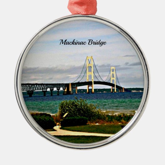 Mackinac Bridge, Mackinac Island Metalen Ornament (Voorkant)