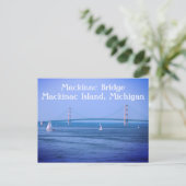 Mackinac Bridge Mackinac Island Michigan Briefkaart (Staand voorkant)