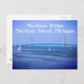 Mackinac Bridge Mackinac Island Michigan Briefkaart (Voorkant / Achterkant)