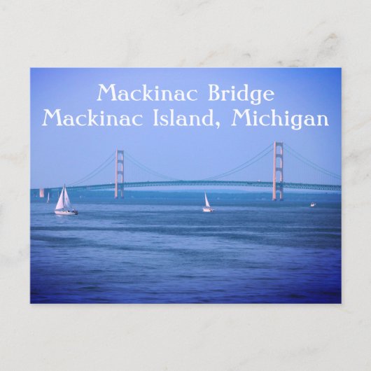 Mackinac Bridge Mackinac Island Michigan Briefkaart (Voorkant)