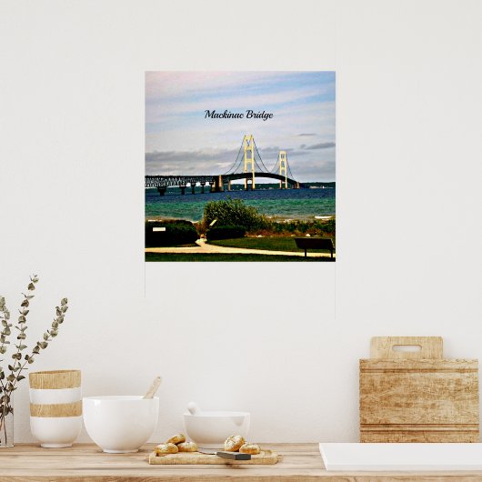 Mackinac Bridge, Mackinac Island Poster (Keuken)