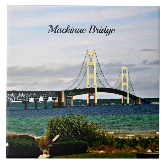 Mackinac Bridge, Mackinac Island Tegeltje (Voorkant)