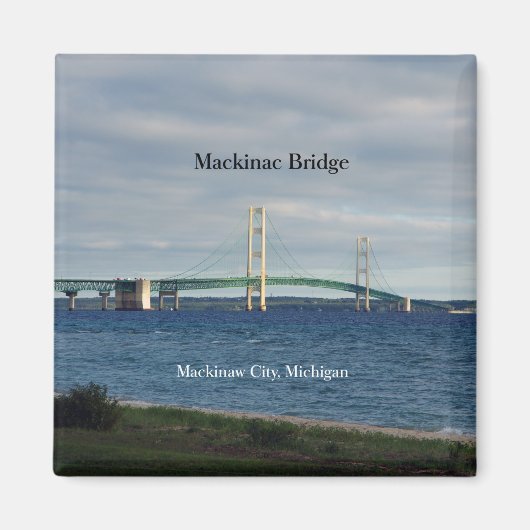 Mackinac Bridge Mackinaw City magneten (Voorkant)