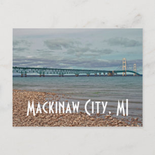 Mackinac Bridge Mackinaw City, MI-Briefkaart Briefkaart