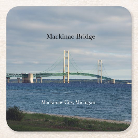 Mackinac Bridge Mackinaw City paper onderzetter (Voorkant)