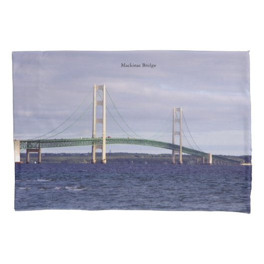 Mackinac Bridge Mackinaw City pillow hoesje Kussensloop (Voorkant)