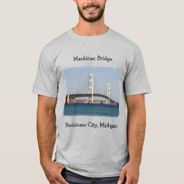Mackinac Bridge Mackinaw City shirt lichte kleuren