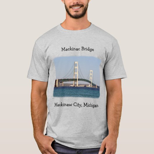 Mackinac Bridge Mackinaw City shirt lichte kleuren (Voorkant)