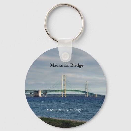 Mackinac Bridge Mackinaw City-sleutelketen Sleutelhanger (Voorkant)