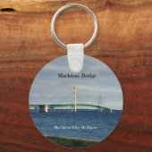 Mackinac Bridge Mackinaw City-sleutelketen Sleutelhanger (Voorkant)