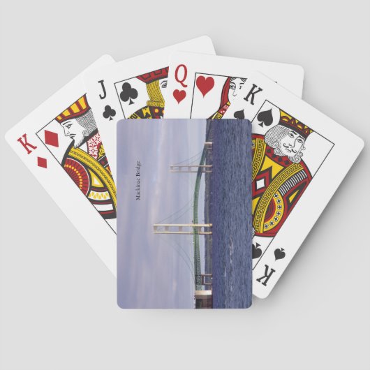 Mackinac Bridge Mackinaw City speelkaarten (Achterkant)