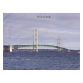 Mackinac Bridge Mackinaw City-tabeldoek Tafelkleed (Voorkant (Horizontaal))
