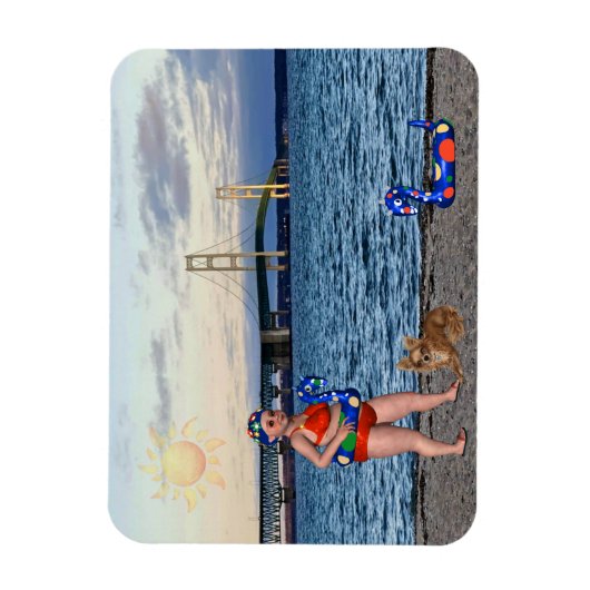 Mackinac Bridge Magnet Magneet (Verticaal)