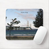 Mackinac Bridge met bomen mousepad Muismat (Met muis)