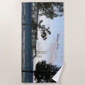 Mackinac Bridge met bomen strandhanddoek Strandlaken (Voorkant)