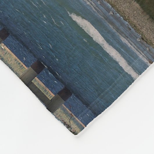 Mackinac Bridge met bomen, vlooiendeken Fleece Deken (Hoek)